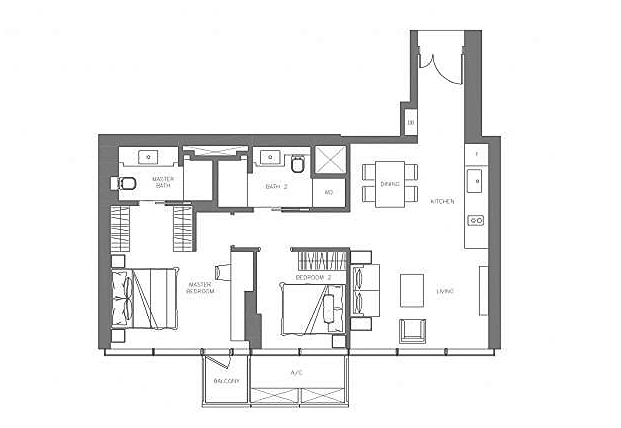 Wallich Residence 2 Bedroom Selling Singapore